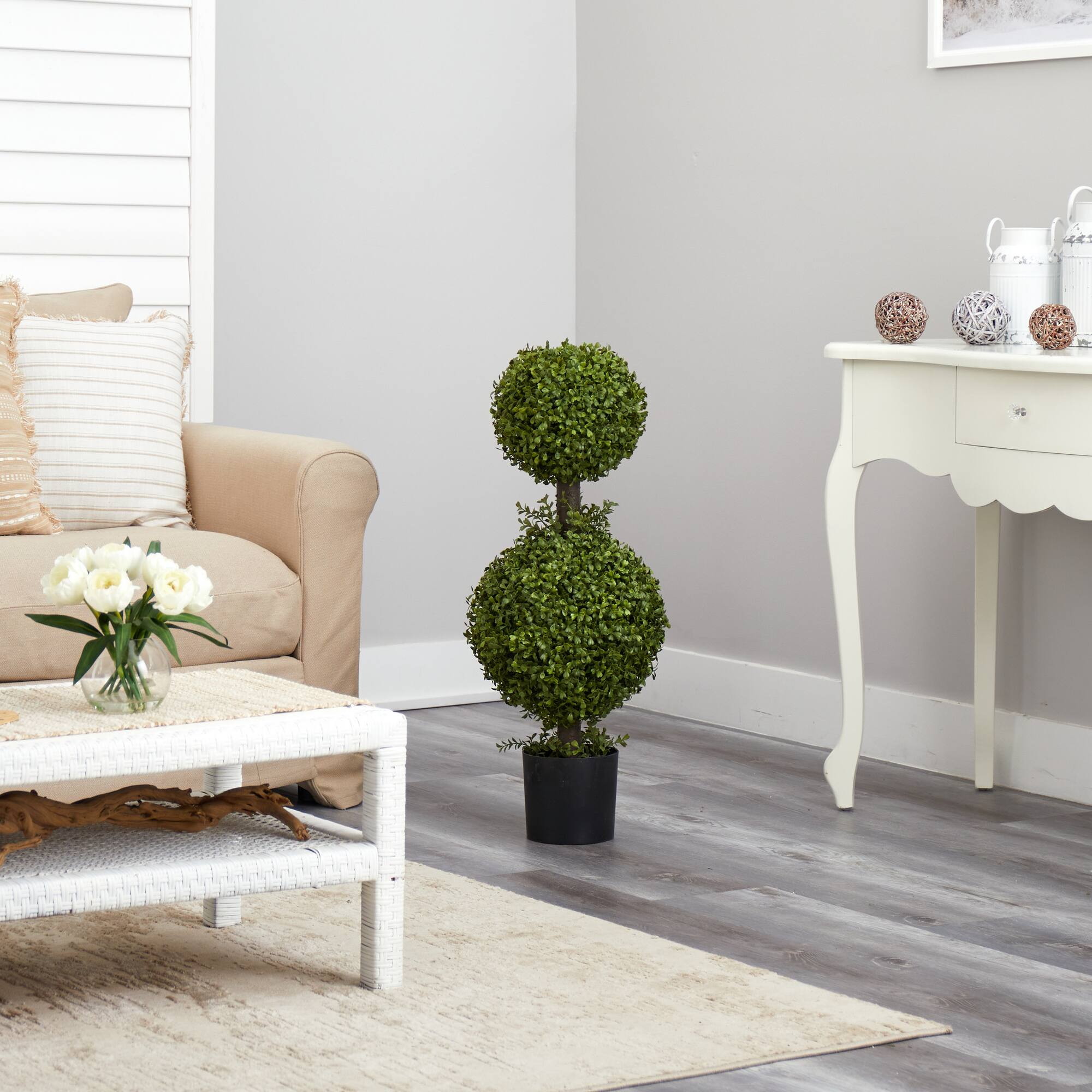 3ft. Potted Double Boxwood Topiary Tree
